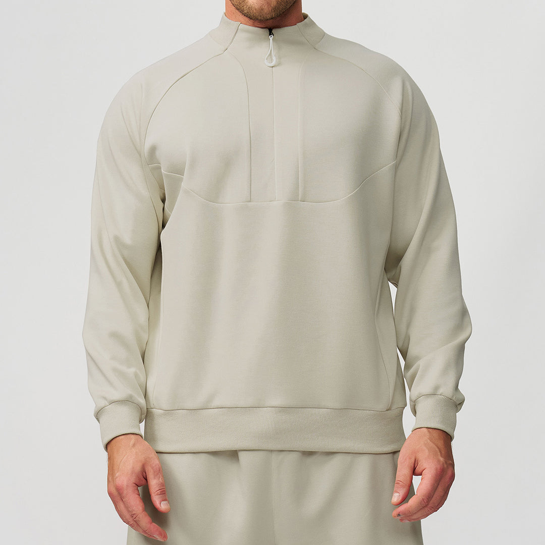Men's Sporty Stand-Up Collar Sweater Lisslune