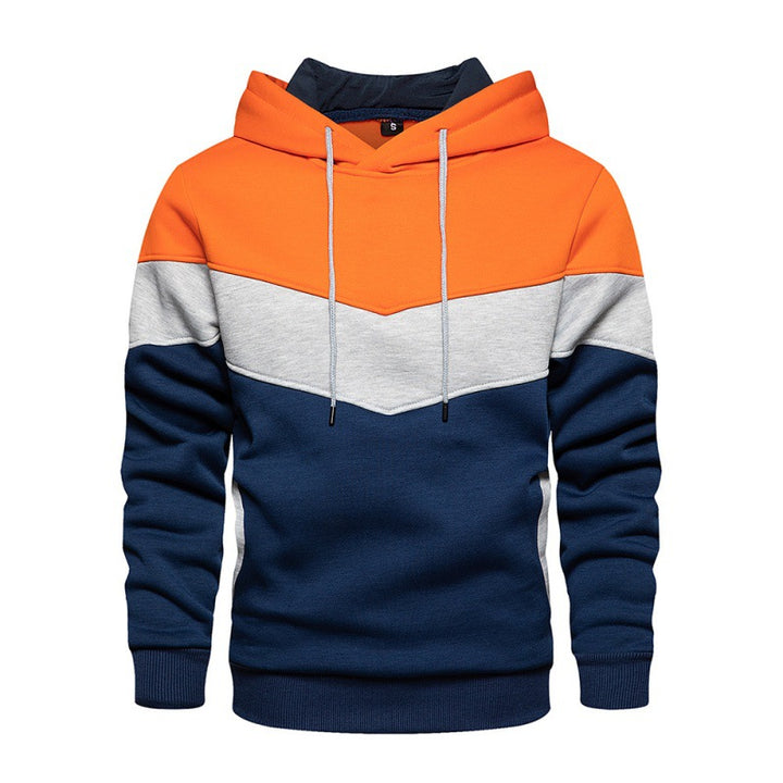 Men's hoodie with contrasting color blocks and soft inner lining Lisslune