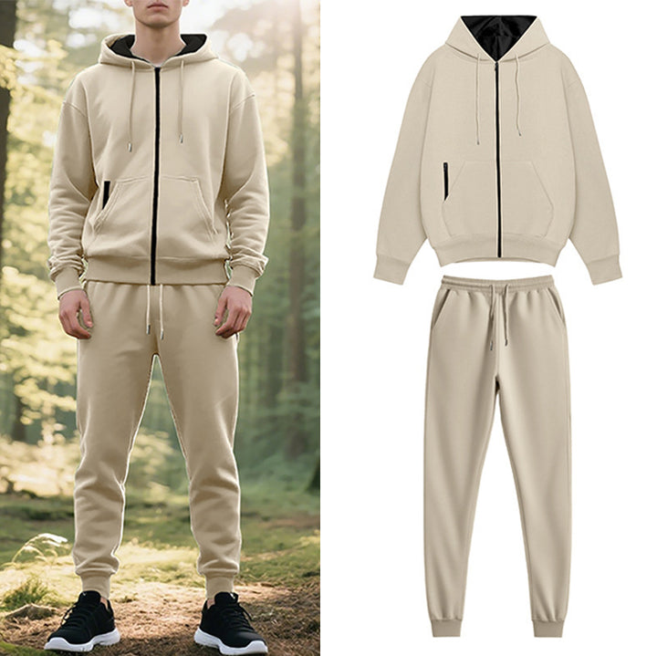 Men's casual hoodie with jogger pants in a relaxed fit Lisslune
