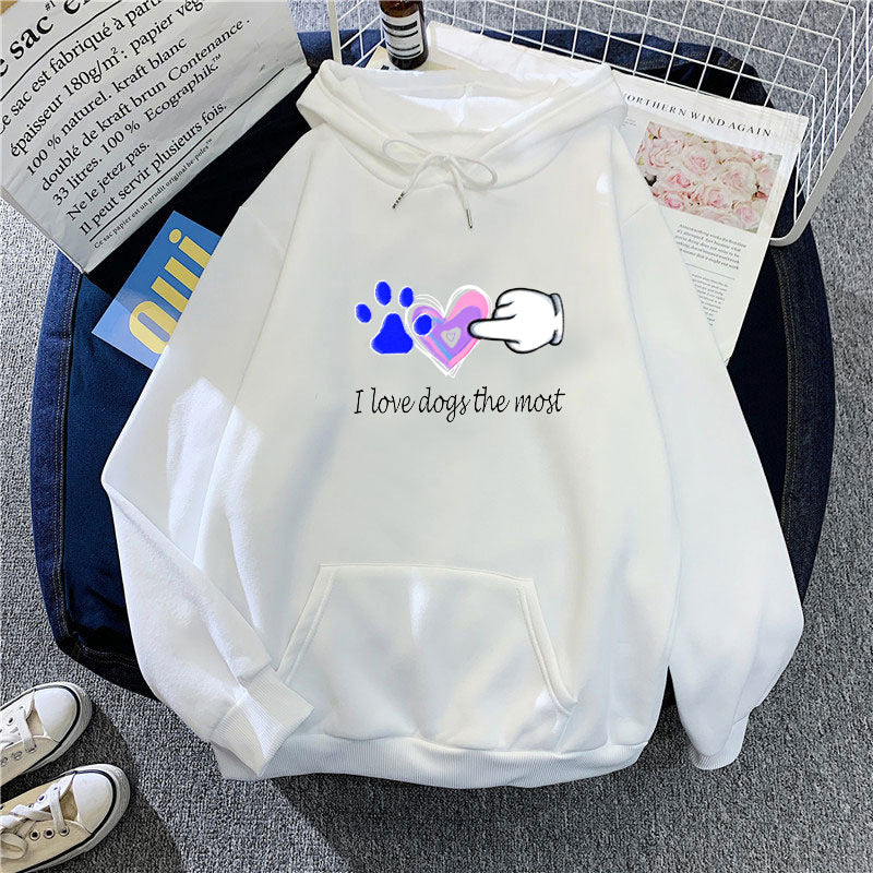 Women Hoodie with Loving Dog Design Lisslune