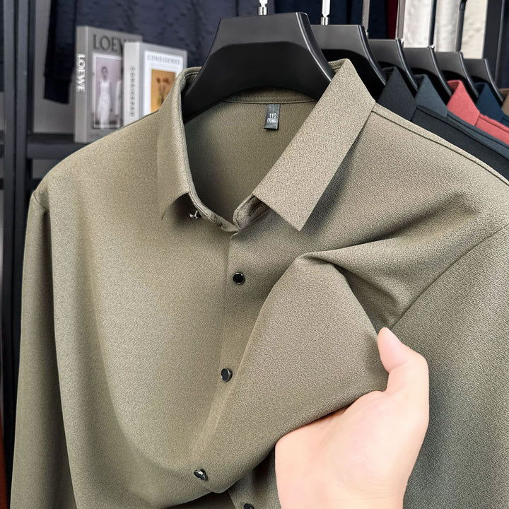 Men's elegant shirt with textured fabric Lisslune