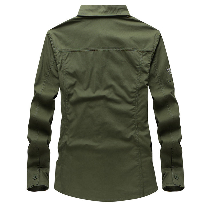 Men's stylish utility shirt with patch pockets and contrasting details Lisslune