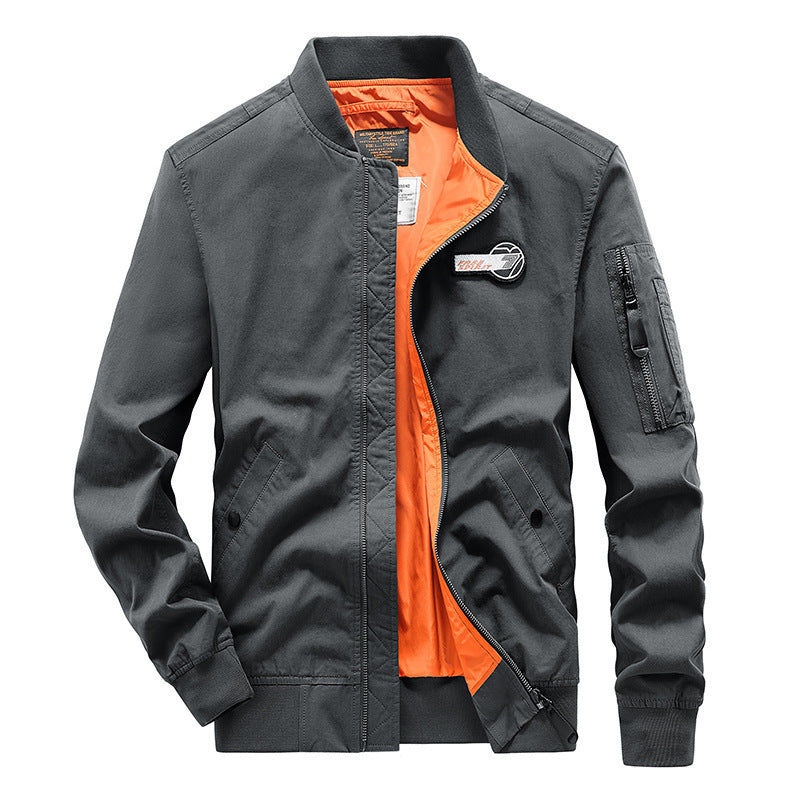 Men's bomber jacket with side pockets and practical arm pockets Lisslune