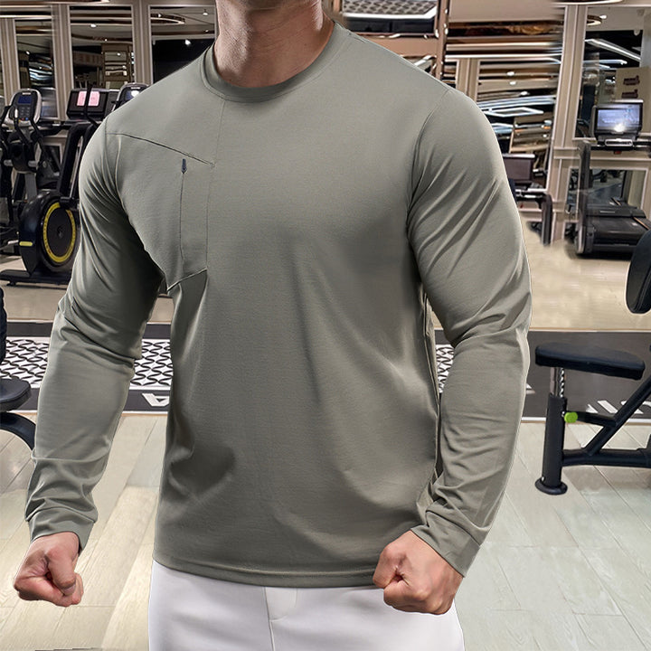 Men's Athletic Long Sleeve Shirt with Innovative Moisture Regulation Lisslune