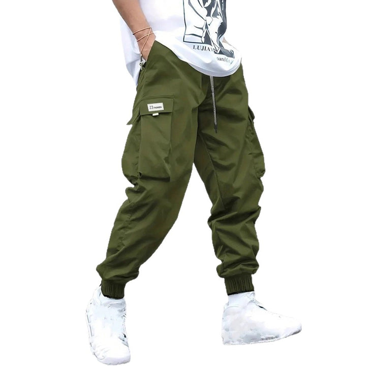 Women's Cargo Jogging Pants with Side Pockets and Elastic Cuffs Lisslune