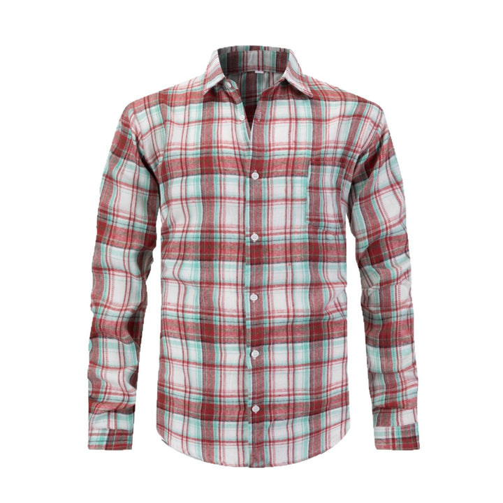 Men's Checked Cotton Shirt Lisslune