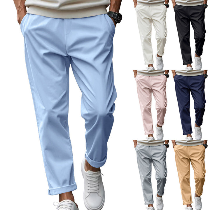 Men's elegant chino pants with a casual cut and practical pockets Lisslune