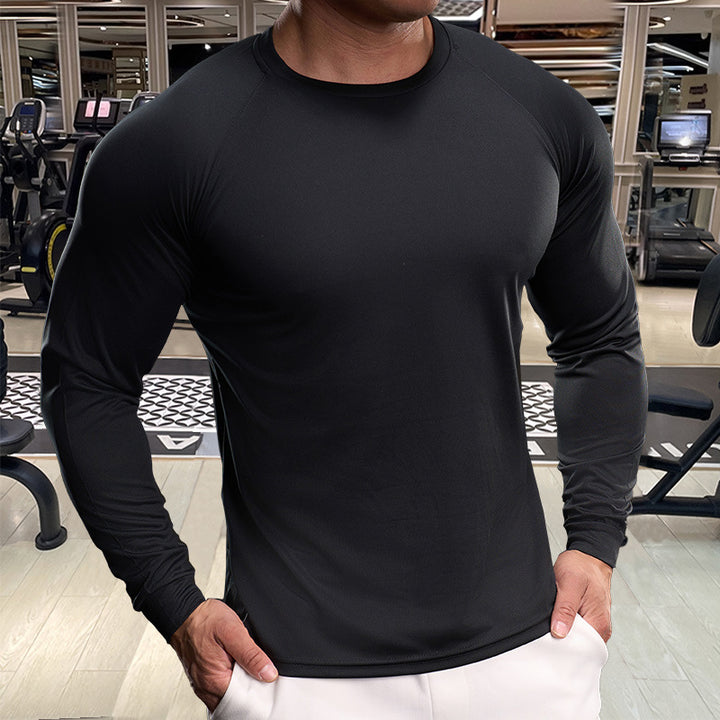 Men's Sporty Long Sleeve Shirt Made Of Breathable Fabric Lisslune