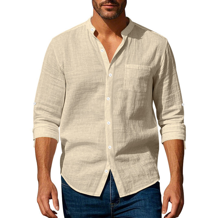 Men's Lightweight Long Sleeve Shirt made of breathable cotton Lisslune