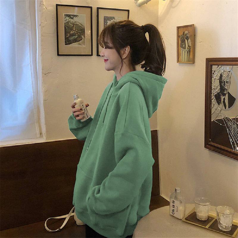 Women's cozy oversized hoodie with high collar and practical kangaroo pockets Lisslune