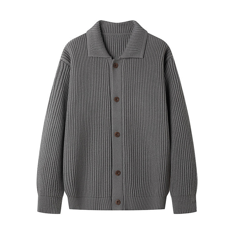 Men's cardigan with sporty design and fashionable shawl collar Lisslune
