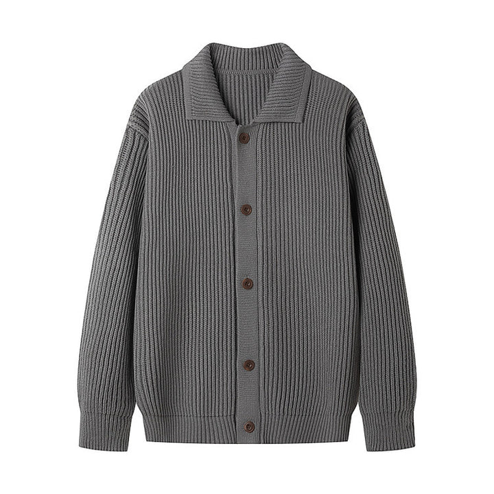 Men's cardigan with sporty design and fashionable shawl collar Lisslune
