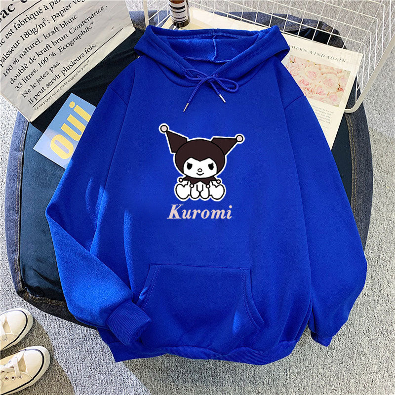 Women's hoodie with cute cow motif and high-quality fleece lining Lisslune