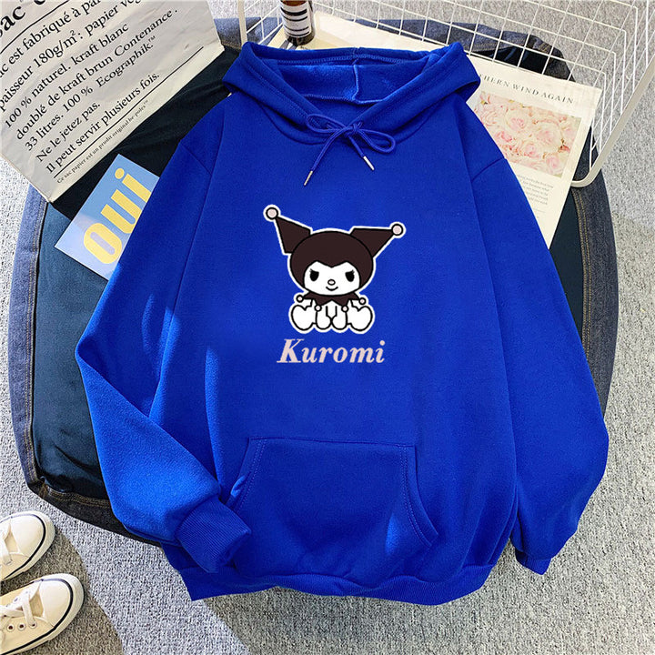 Women's hoodie with cute cow motif and high-quality fleece lining Lisslune
