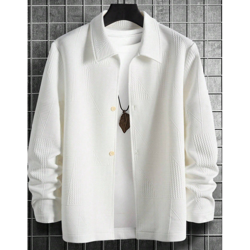 Men's Casual Cardigan with Textured Design Lisslune
