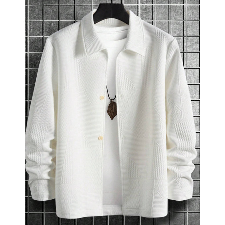 Men's Casual Cardigan with Textured Design Lisslune