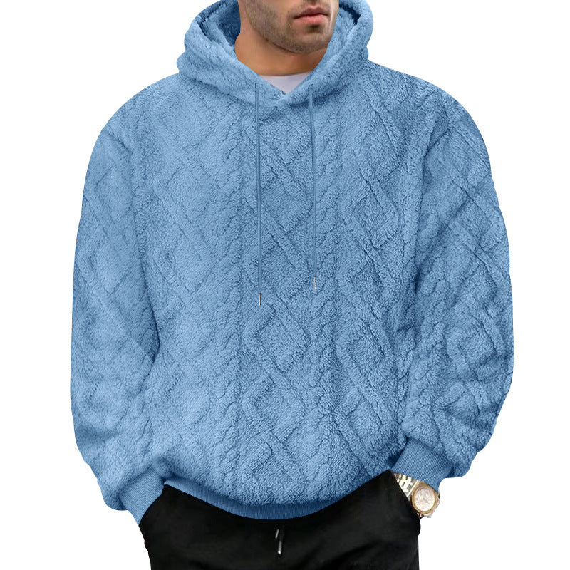 Men's cozy Sherpa hoodie Lisslune