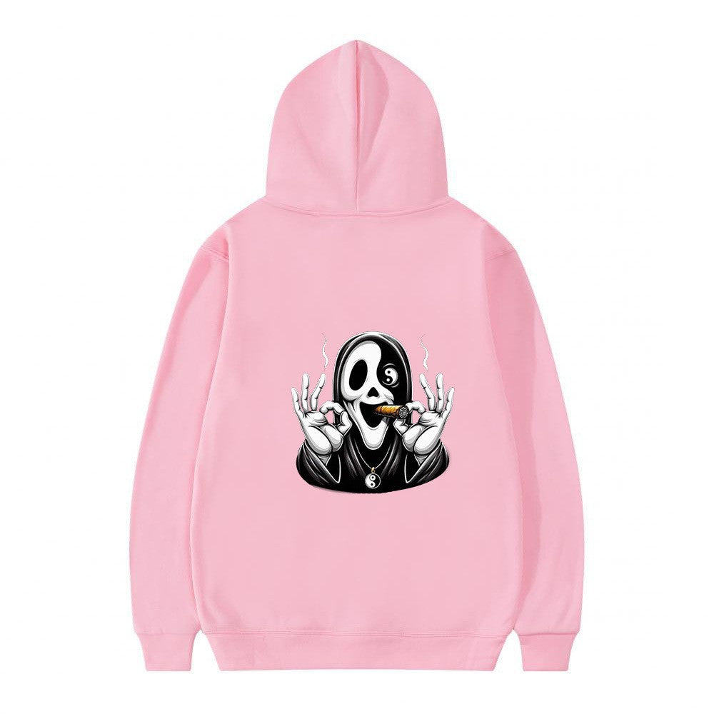 Women's hoodie with artistic skull print and casual fit Lisslune