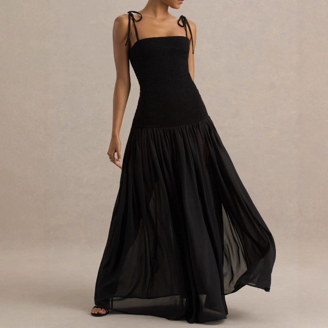 Women’s maxi dress with an elegant, gathered top and flowing skirt Lisslune