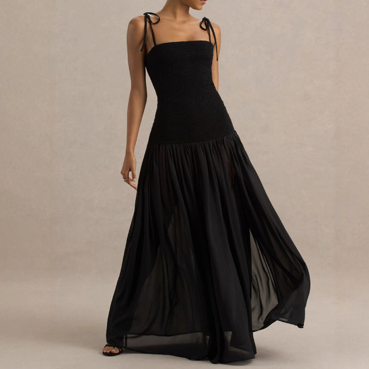 Women’s maxi dress with an elegant, gathered top and flowing skirt Lisslune