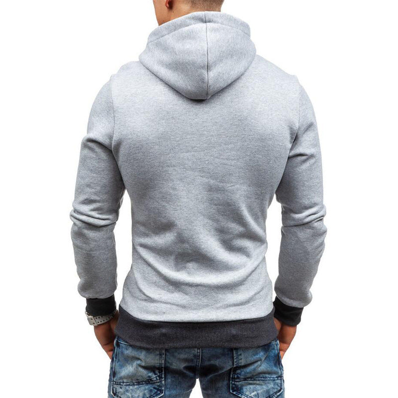 Men's stylish hoodie with side zipper and contrasting sleeves Lisslune
