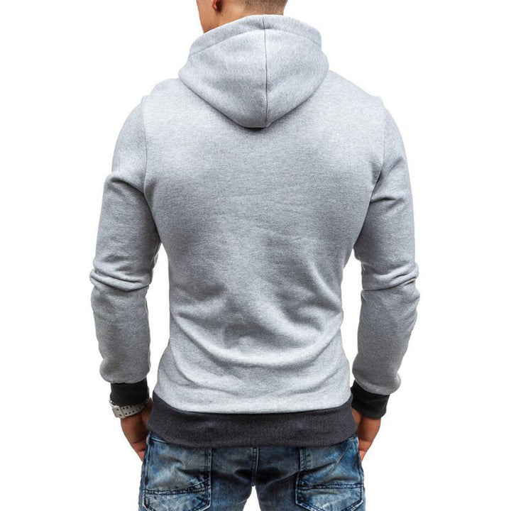 Men's stylish hoodie with side zipper and contrasting sleeves Lisslune