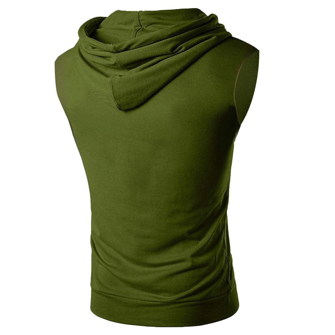 Men's sleeveless hoodie with spacious kangaroo pocket and breathable materials Lisslune