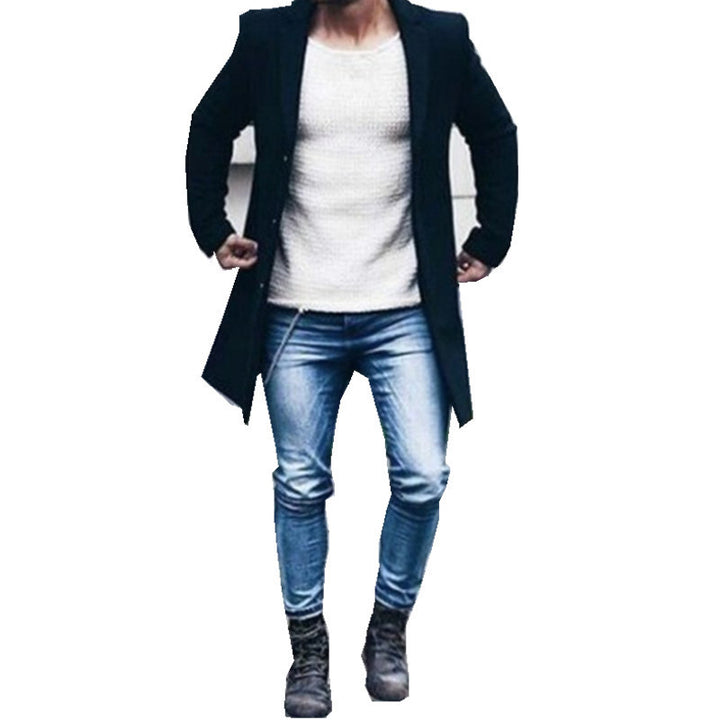 Men's elegant and casual long coat made of high-quality material Lisslune