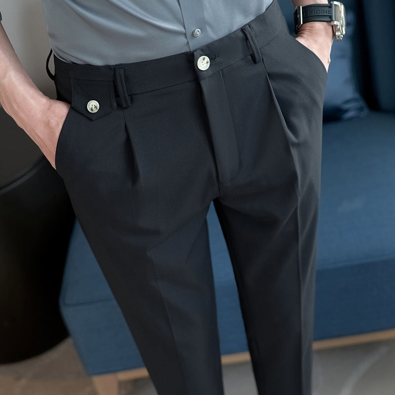 Men's elegant suit trousers with modern cut and practical pockets Lisslune
