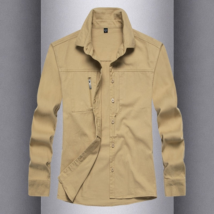 Men's long sleeve shirt with practical pockets and modern cut Lisslune