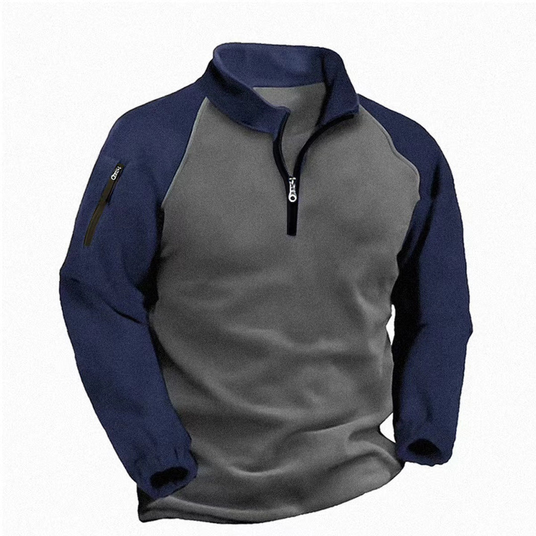 Men's functional pullover with zipper and sporty design Lisslune