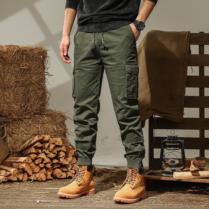 Men's cargo pants with multiple practical pockets and elastic cuffs Lisslune