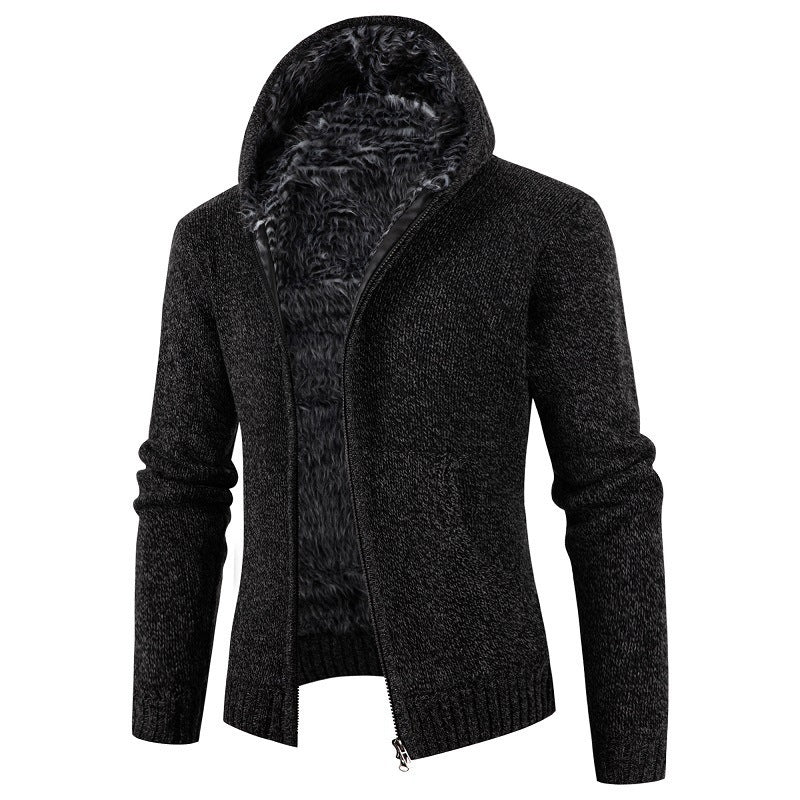 Men's hooded cardigan with soft inner lining Lisslune
