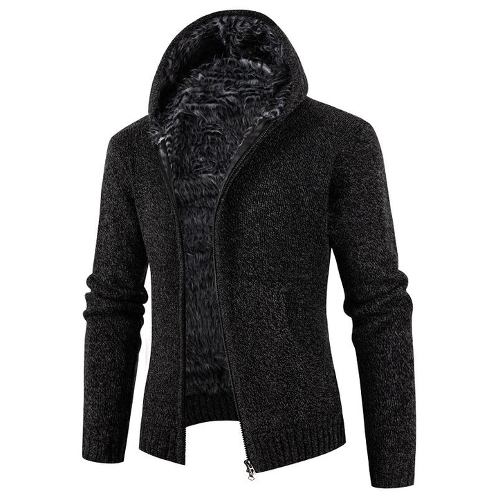 Men's hooded cardigan with soft inner lining Lisslune