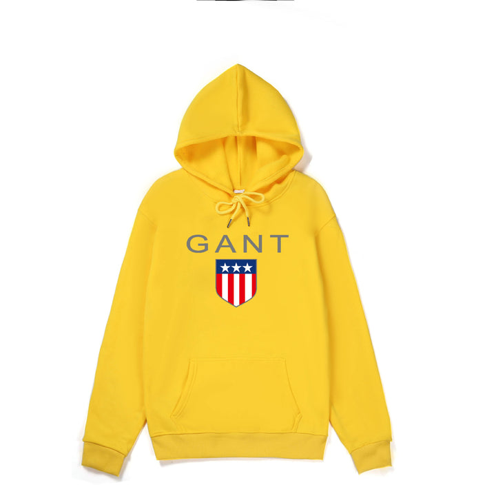 Men's Hoodie with Sporty Logo Design and Kangaroo Pocket Lisslune