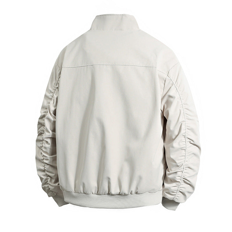 Men's transitional jacket with high collar and practical zip pockets Lisslune