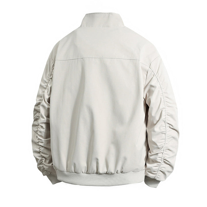 Men's transitional jacket with high collar and practical zip pockets Lisslune