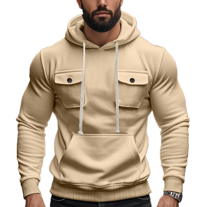 Men's hoodie with practical chest pockets Lisslune