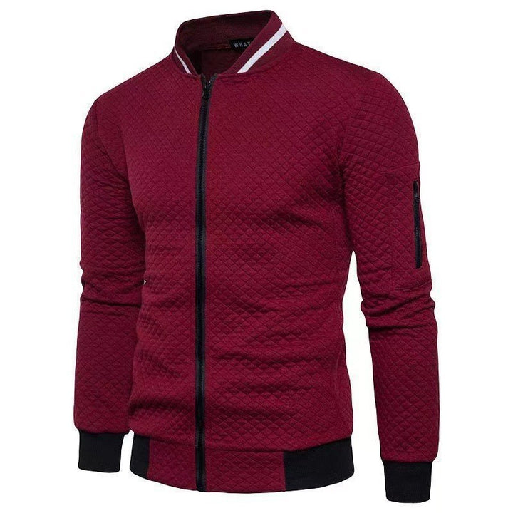 Men's sporty quilted jacket with modern zipper and side pockets Lisslune