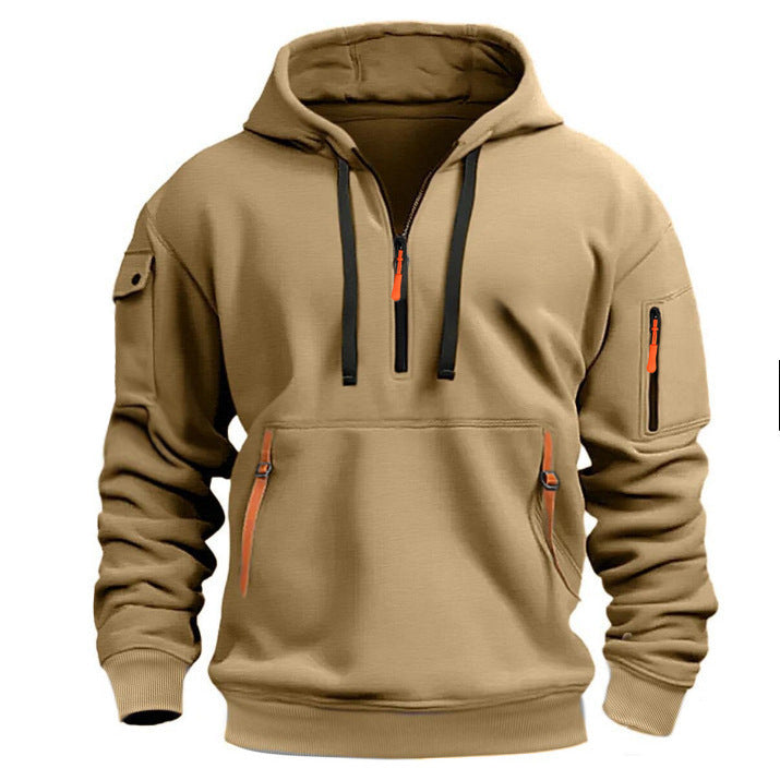 Men's hoodie with practical zipper pockets Lisslune