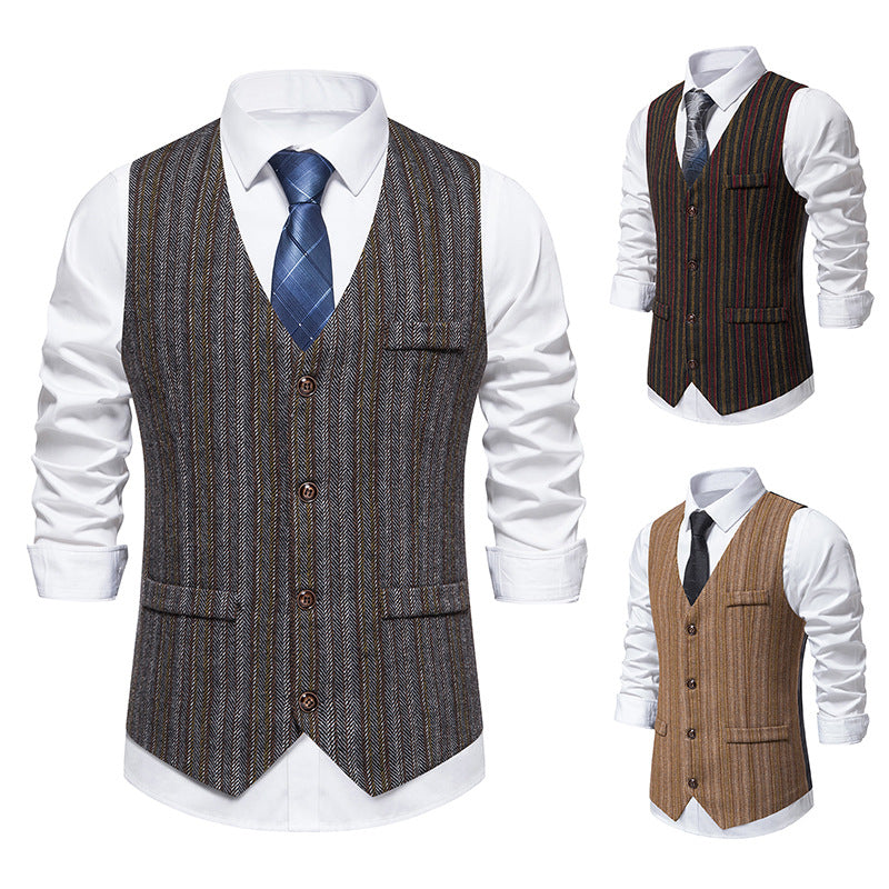 Men's Elegant Suit Vest with Fine Pattern Lisslune