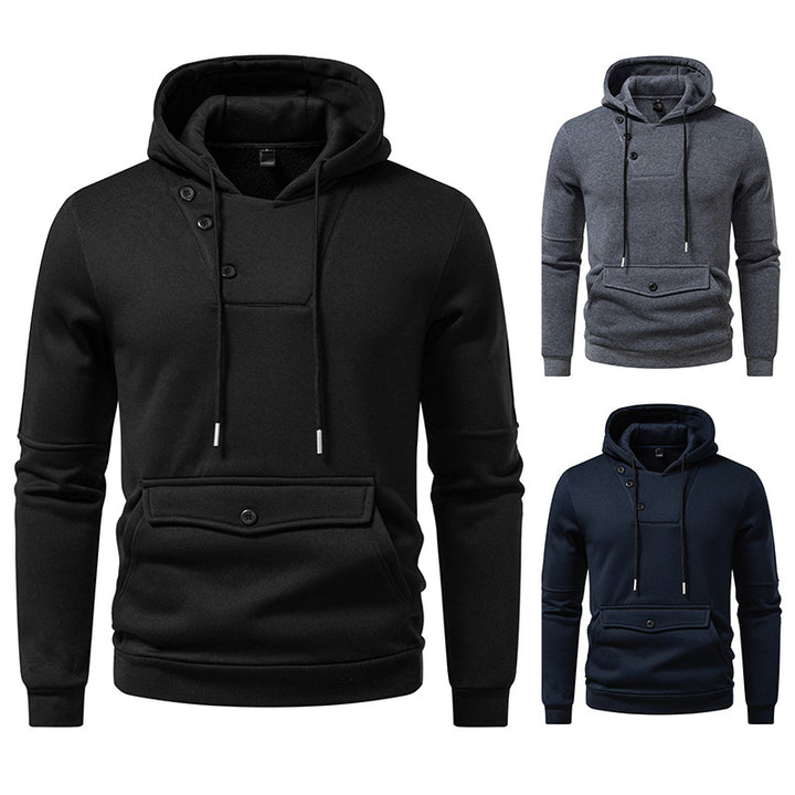 Men's Stylish Hoodies with Button Details Lisslune