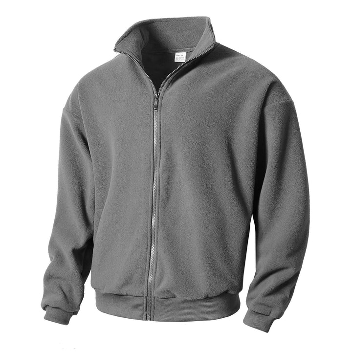 Men's fleece jacket with high collar and full zip Lisslune