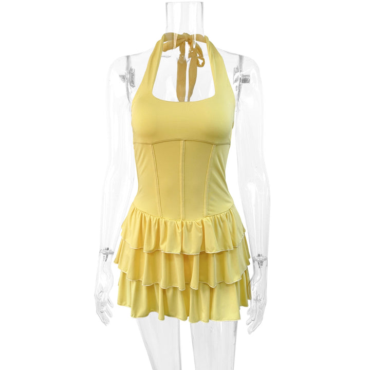 Damen Rüschenkleid mit trägerlosem Design und Figur formendem Schnitt Lisslune