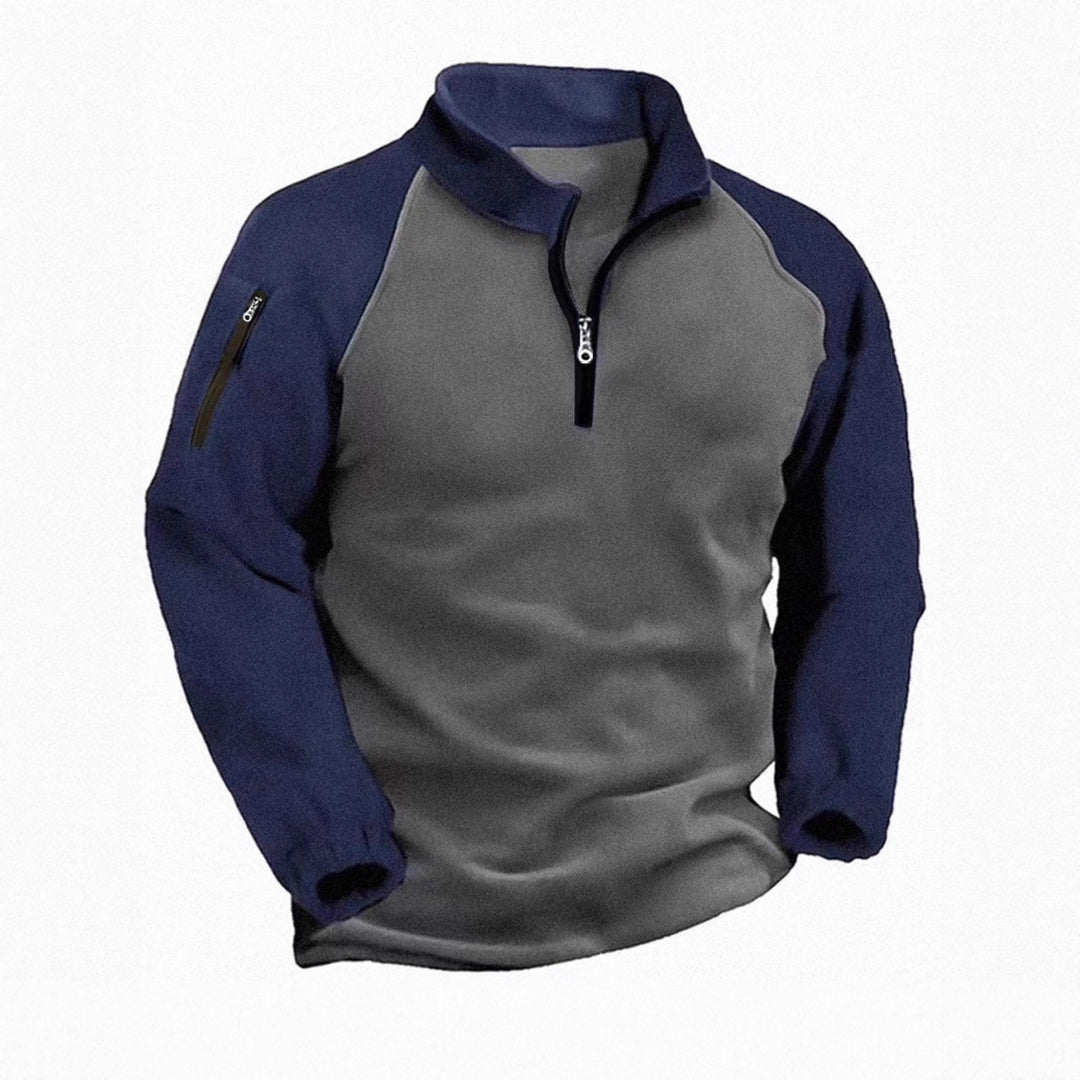 Men's functional pullover with zipper and sporty design Lisslune