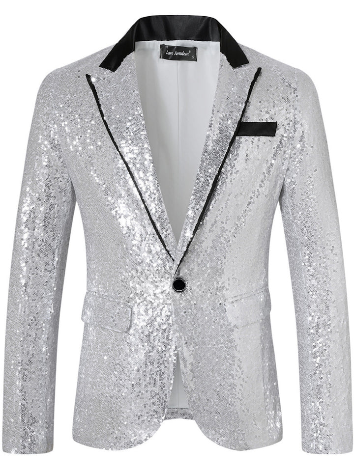 Men's Glamorous Sequin Blazer Lisslune