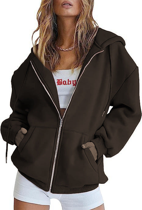 Women's oversized hoodie jacket with practical pockets Lisslune