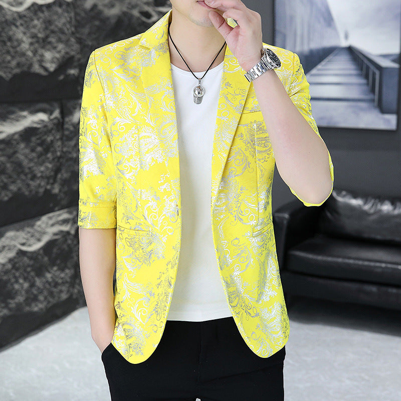 Men's elegant blazer with floral pattern Lisslune