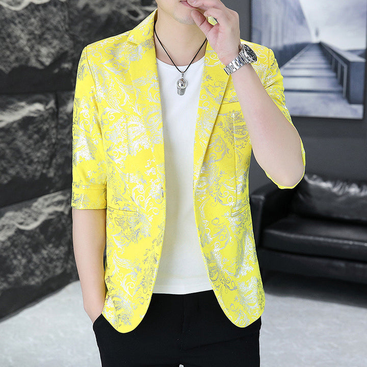 Men's elegant blazer with floral pattern Lisslune