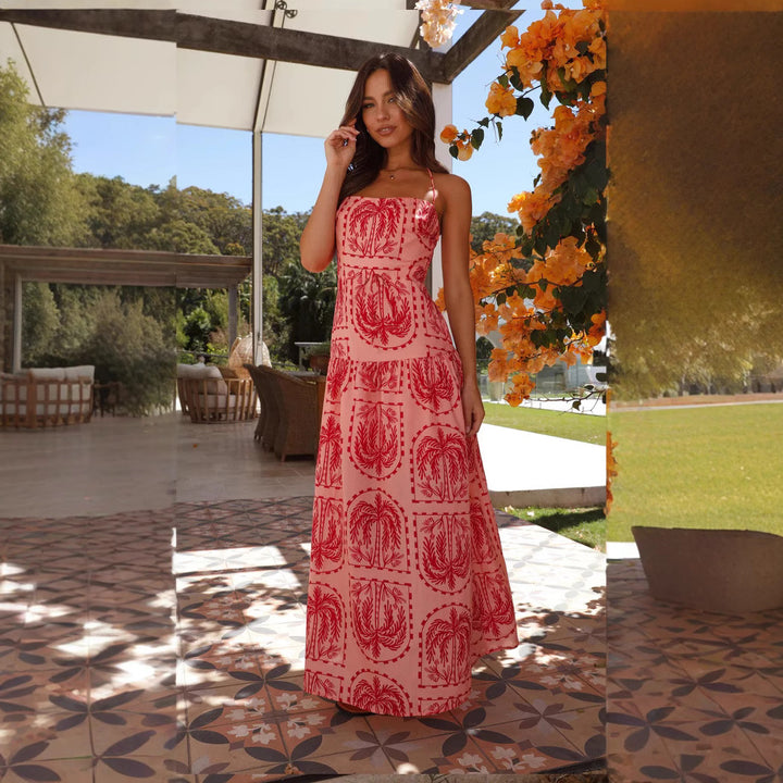 Women's maxi dress with floral print and elegant cut Lune London